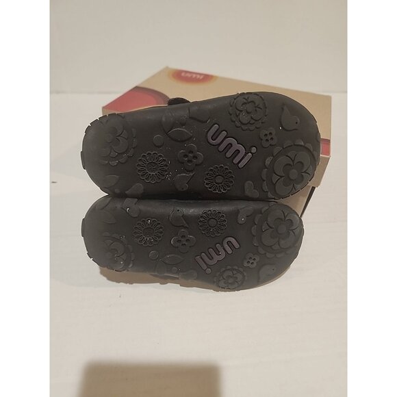 UMI girls size 8.5 black leather lining mary jane Shoes hook loop close toddler - Picture 7 of 7